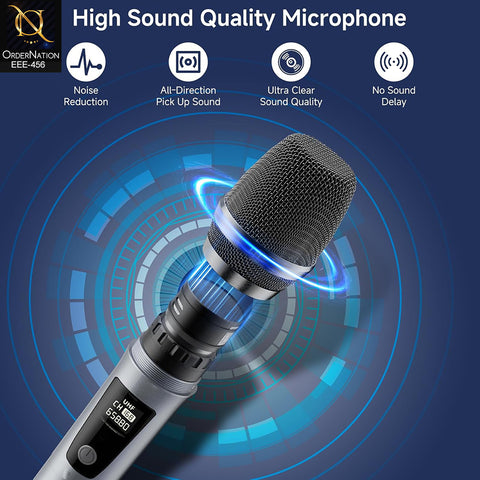 Vocal Legend X338 Professional UHF Wireless Dynamic Microphone System with Digital Display