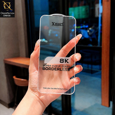 iPhone 13 Pro Protector - Transparent - Xmart 8K Tempered Glass Anti Static Screen Protector With Curved Clear Screen Film