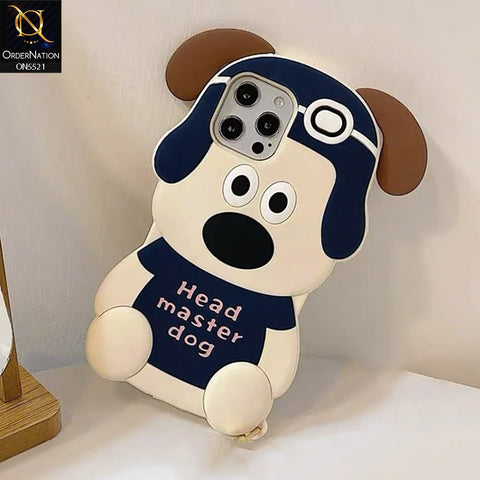 iPhone 15 Pro Max  Cover - Blue - New Cute 3D Animal Soft Case