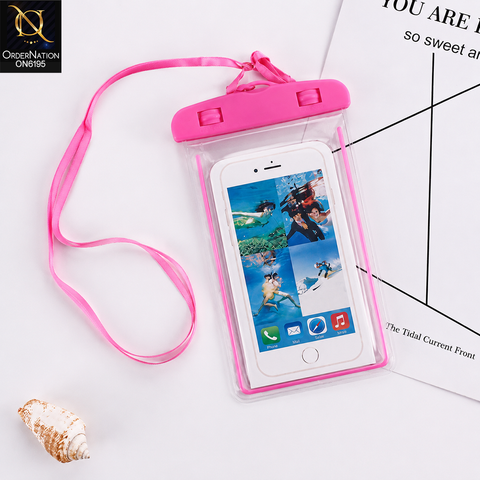 Waterproof Phone Pouch with Adjustable Neck Lanyard and Touchscreen Protection