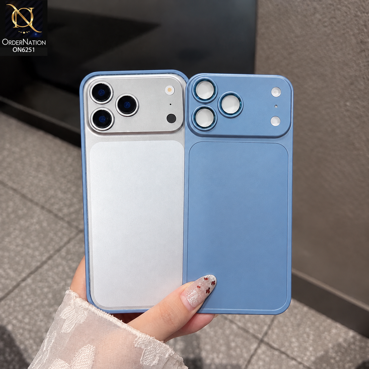 iPhone 17 Pro Max Cover - Sky Blue - Frame Aluminum Metal Phone Case - Transfer your Phone Looks into iPhone 18 Pro Max