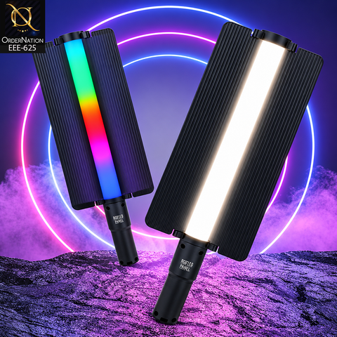 LS-188 25W Rechargeable RGB LED Video Light Stick with Remote Control & Removable Barn Doors for Photography, Vlogging & Live Streaming