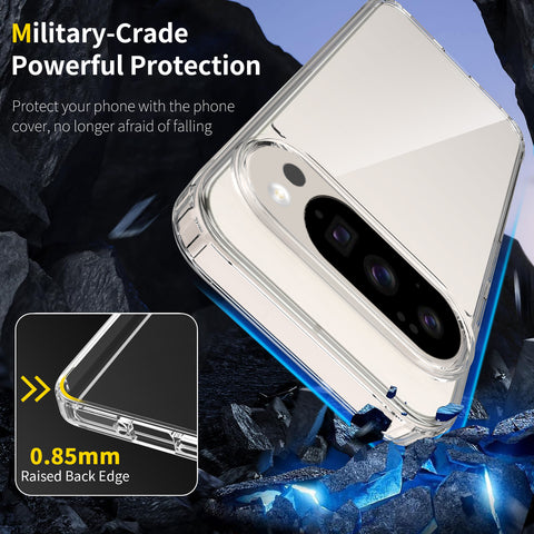Google Pixel 10 Cover - Transparent - ONation Crystal Series - Premium Quality Clear Case No Yellowing Back With Smart Shockproof Cushions