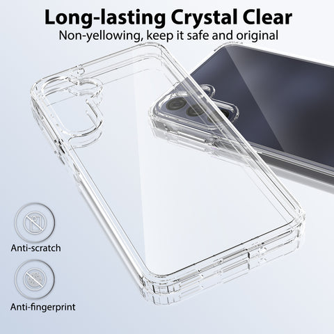 Samsung Galaxy A16 5G Cover - Transparent - ONation Crystal Series - Premium Quality Clear Case No Yellowing Back With Smart Shockproof Cushions