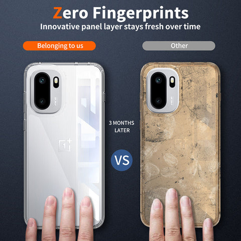Oneplus Ace 6 Cover  - ONation Crystal Series - Premium Quality Clear Case No Yellowing Back With Smart Shockproof Cushions
