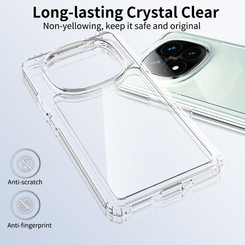 Xiaomi Redmi Note 14 Pro 4G Cover - Transparent - ONation Crystal Series - Premium Quality Clear Case No Yellowing Back With Smart Shockproof Cushions