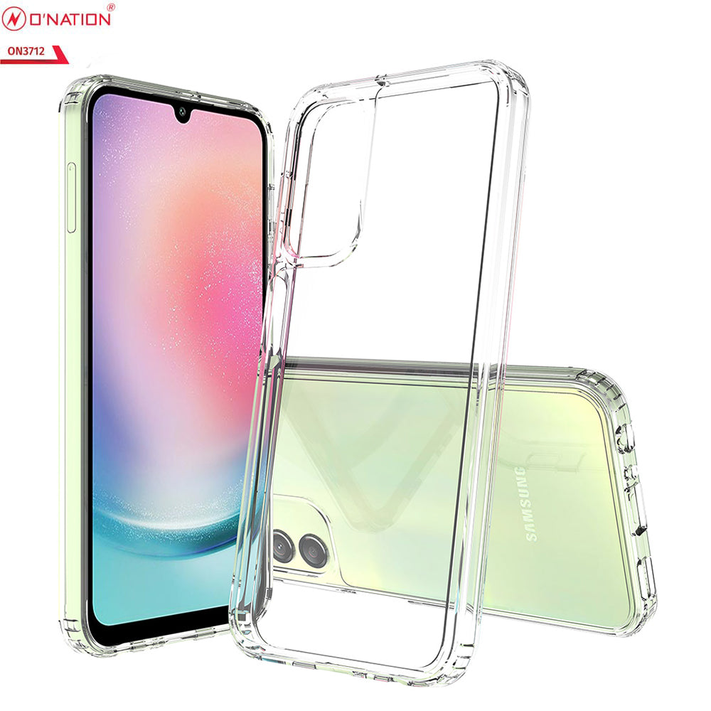 Samsung Galaxy A24 4G Cover  - ONation Crystal Series - Premium Quality Clear Case No Yellowing Back With Smart Shockproof Cushions