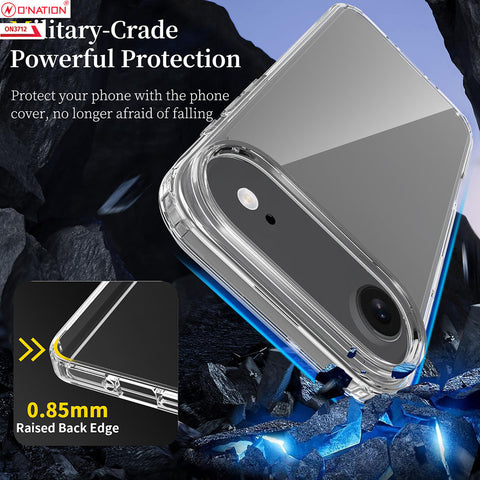 iPhone 17 Air Cover - Transparent - ONation Crystal Series - Premium Quality Clear Case No Yellowing Back With Smart Shockproof Cushions