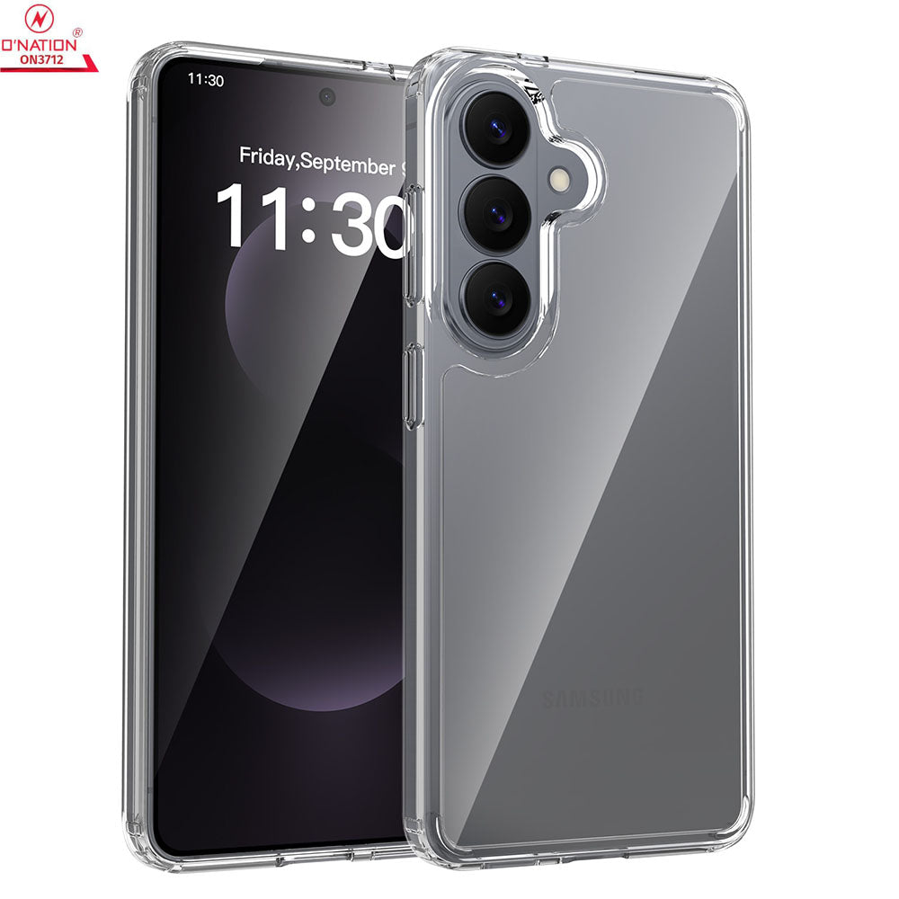 Samsung Galaxy S26 Cover  - ONation Crystal Series - Premium Quality Clear Case No Yellowing Back With Smart Shockproof Cushions