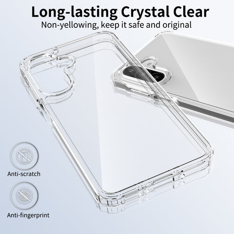 Samsung Galaxy A26 Cover - Transparent - ONation Crystal Series - Premium Quality Clear Case No Yellowing Back With Smart Shockproof Cushions