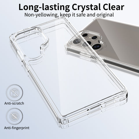 Samsung Galaxy S25 Ultra Cover - Transparent - ONation Crystal Series - Premium Quality Clear Case No Yellowing Back With Smart Shockproof Cushions