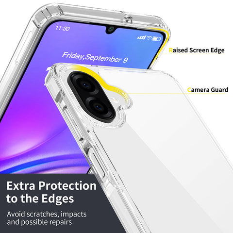 Samsung Galaxy M07 Cover - Transparent - ONation Crystal Series - Premium Quality Clear Case No Yellowing Back With Smart Shockproof Cushions