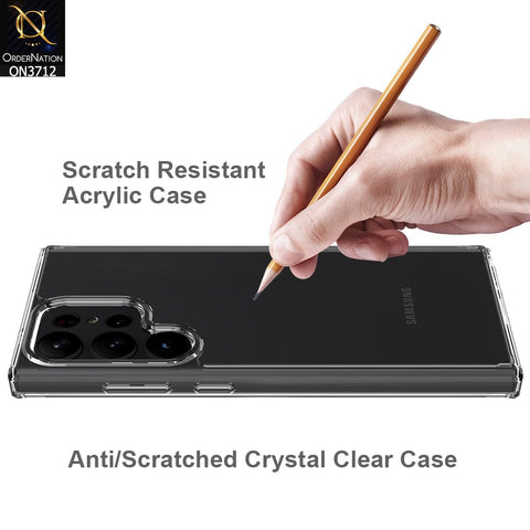 Samsung Galaxy S23 Ultra 5G Cover  - ONation Crystal Series - Premium Quality Clear Case No Yellowing Back With Smart Shockproof Cushions