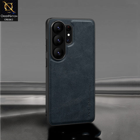 Samsung Galaxy S26 Ultra Cover - Black - New X-LEVEL- Earl III Series - Case Business Plain Leather Anti-drop Non-slip Slim Case