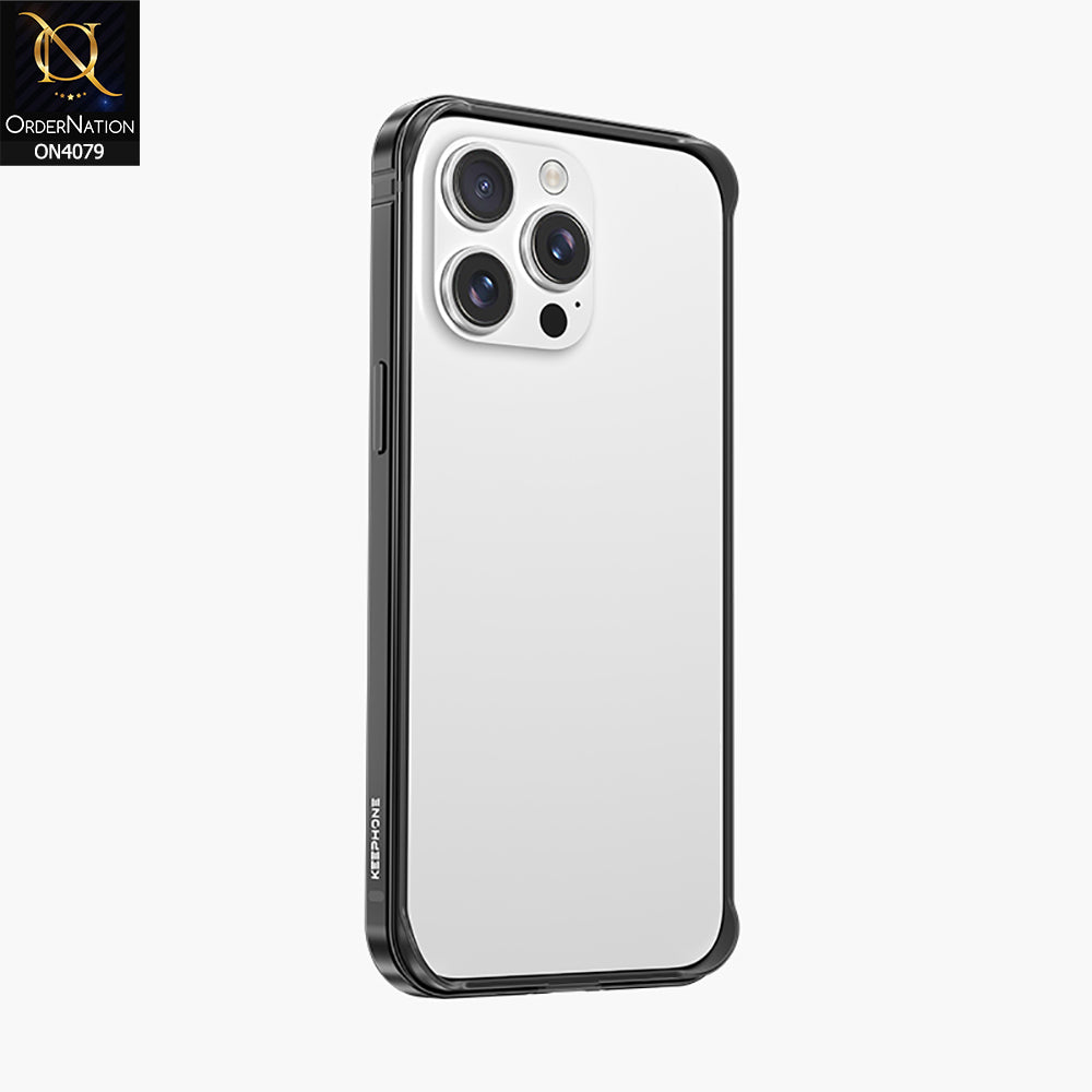 iPhone 15 Pro Max Cover - Black - New Premium Crown Series Open Back Case