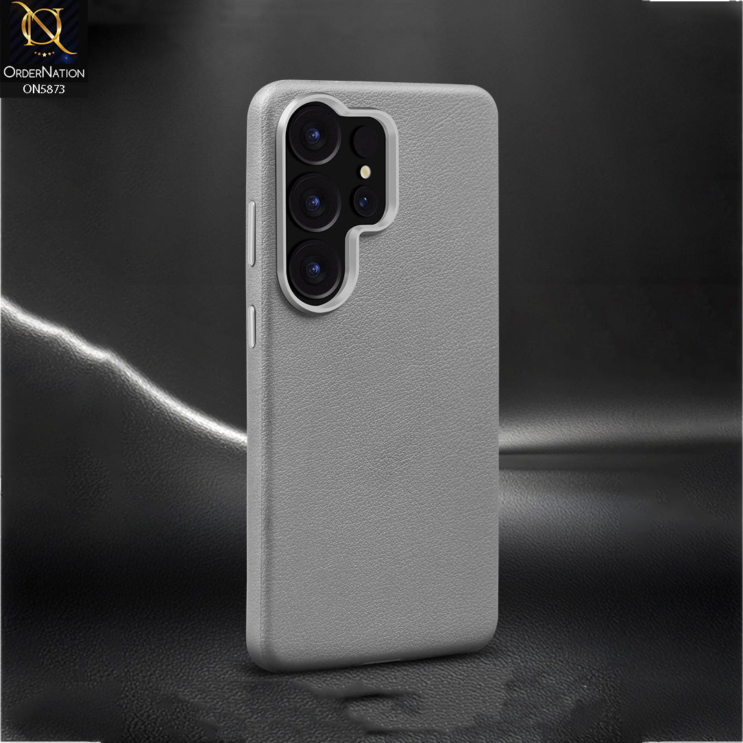 Samsung Galaxy S26 Ultra Cover - Gray - New Premium -X-LEVEL-SKIN FEEL BETTER ENJOYMENT- Leather Texture Design PVC Case With Meatel Camra Bumper