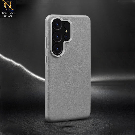 Samsung Galaxy S26 Ultra Cover - Gray - New Premium -X-LEVEL-SKIN FEEL BETTER ENJOYMENT- Leather Texture Design PVC Case With Meatel Camra Bumper