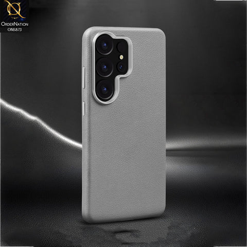 Samsung Galaxy S26 Ultra Cover - Gray - New Premium -X-LEVEL-SKIN FEEL BETTER ENJOYMENT- Leather Texture Design PVC Case With Meatel Camra Bumper
