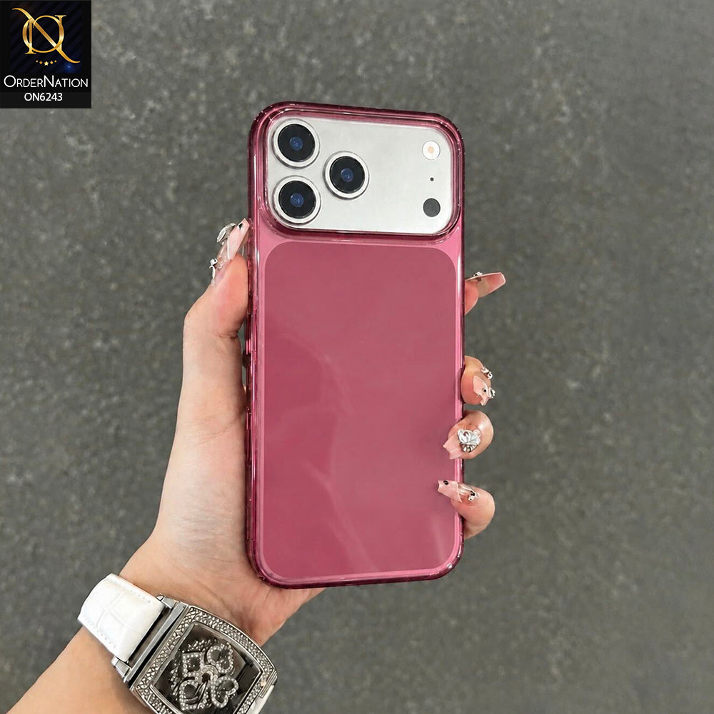 iPhone 18 Pro Max Cover - Maroon - Premium Clear Protective Phone Case with Raised Camera Protection & Shockproof Bumper