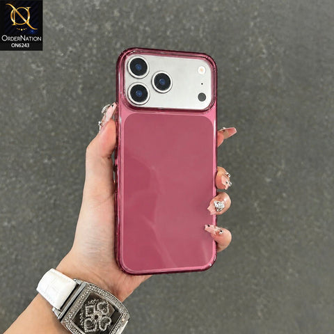 iPhone 18 Pro Max Cover - Maroon - Premium Clear Protective Phone Case with Raised Camera Protection & Shockproof Bumper