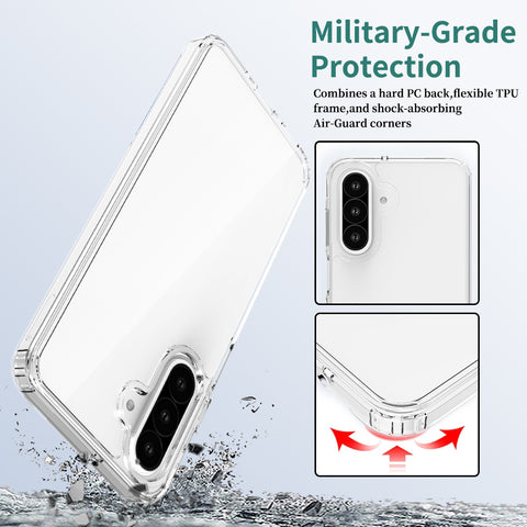 Samsung Galaxy A26 Cover - Transparent - ONation Crystal Series - Premium Quality Clear Case No Yellowing Back With Smart Shockproof Cushions