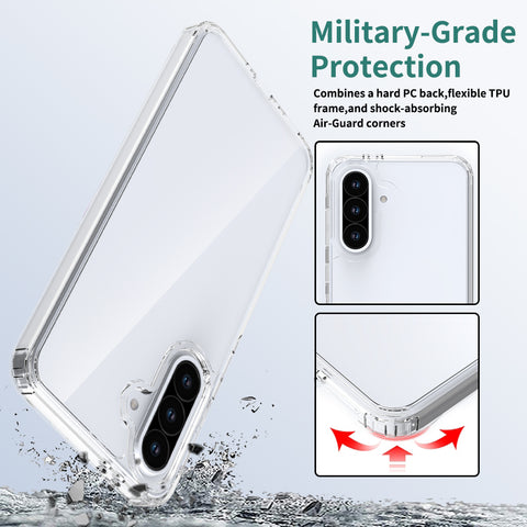 Samsung Galaxy A36 Cover - Transparent - ONation Crystal Series - Premium Quality Clear Case No Yellowing Back With Smart Shockproof Cushions