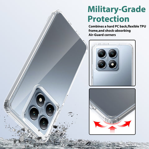 Xiaomi 14T Cover - Transparent - ONation Crystal Series - Premium Quality Clear Case No Yellowing Back With Smart Shockproof Cushions