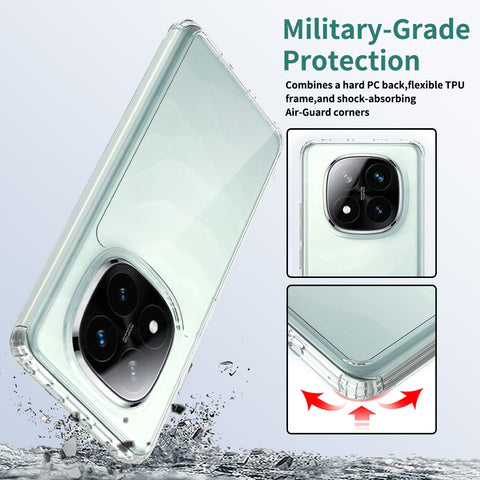 Xiaomi Redmi Note 14 Pro 5G Cover - Transparent - ONation Crystal Series - Premium Quality Clear Case No Yellowing Back With Smart Shockproof Cushions