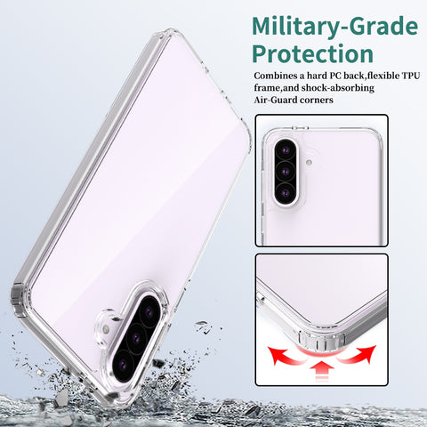 Samsung Galaxy A56 Cover - Transparent - ONation Crystal Series - Premium Quality Clear Case No Yellowing Back With Smart Shockproof Cushions
