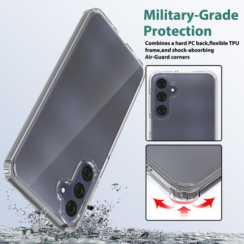 Samsung Galaxy A16 5G Cover - Transparent - ONation Crystal Series - Premium Quality Clear Case No Yellowing Back With Smart Shockproof Cushions