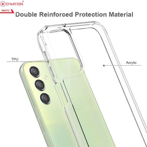 Samsung Galaxy A24 4G Cover  - ONation Crystal Series - Premium Quality Clear Case No Yellowing Back With Smart Shockproof Cushions