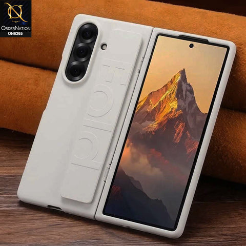 Samsung Galaxy Z Fold 7 Cover - White - Armor Case – Durable Protective Cover with Hand Grip