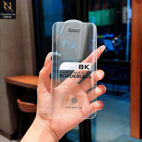 Samsung Galaxy S26 Protector - Transparent - Xmart 8K Tempered Glass Anti Static Screen Protector With Curved Clear Screen Film