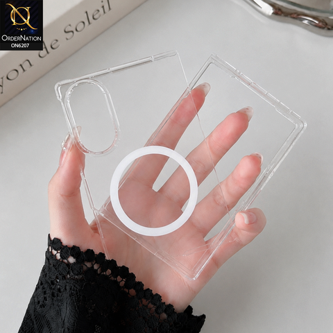 Samsung Galaxy Z Fold 8 Cover - Transparent - New Premium Quality Clear Transparent Magnetic Shockproof Protective Phone Case