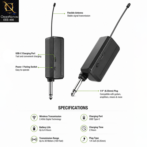Vocal Legend X338 Professional UHF Wireless Dynamic Microphone System with Digital Display