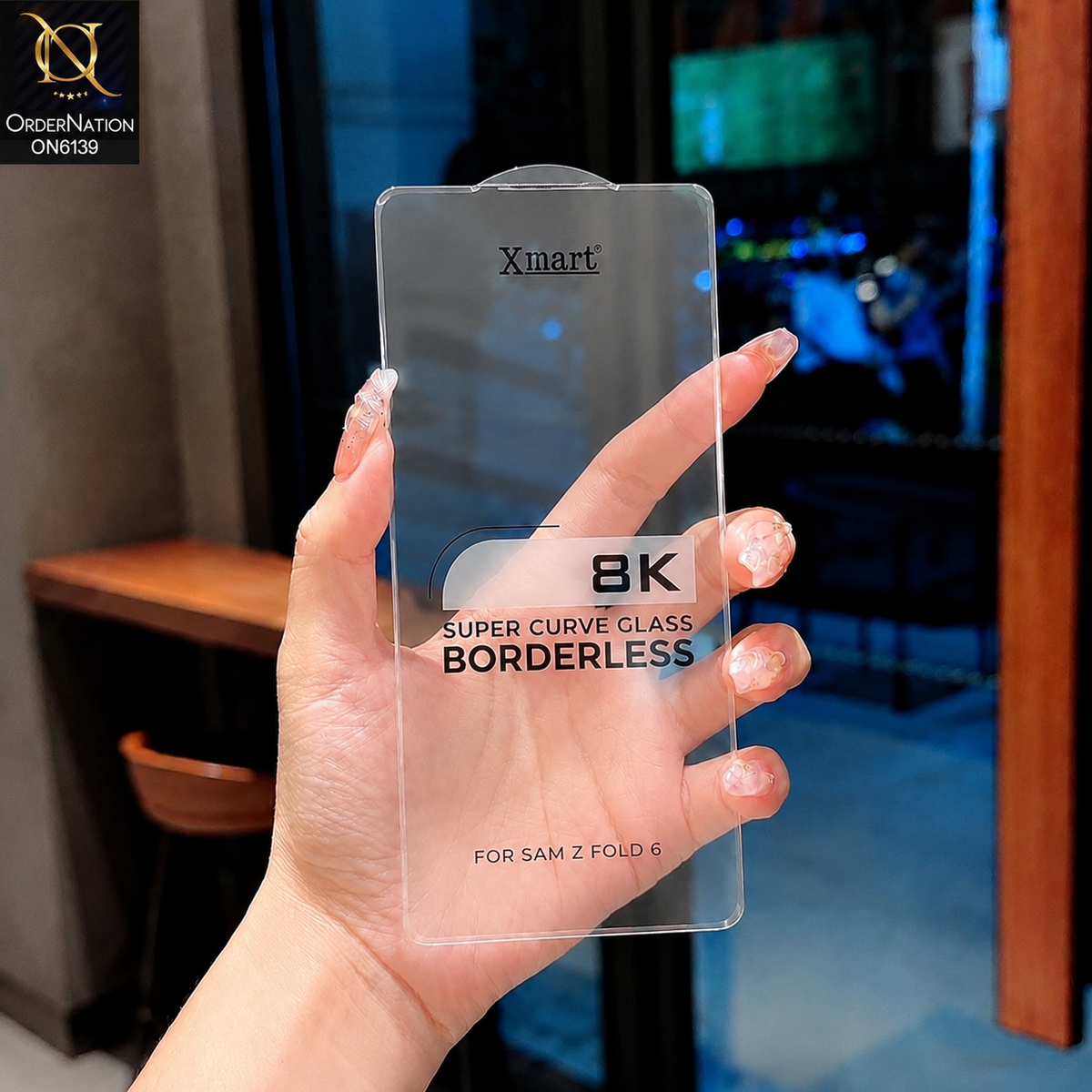 Samsung Galaxy Z Fold 6 Protector - Transparent - Xmart 8K Tempered Glass Anti Static Screen Protector With Curved Clear Screen Film