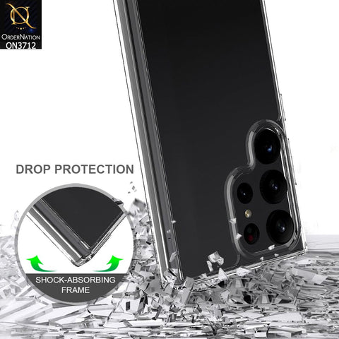 Samsung Galaxy S23 Ultra 5G Cover  - ONation Crystal Series - Premium Quality Clear Case No Yellowing Back With Smart Shockproof Cushions