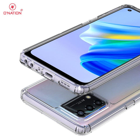 Oppo A74 Cover  - ONation Crystal Series - Premium Quality Clear Case No Yellowing Back With Smart Shockproof Cushions