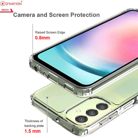 Samsung Galaxy A24 4G Cover  - ONation Crystal Series - Premium Quality Clear Case No Yellowing Back With Smart Shockproof Cushions