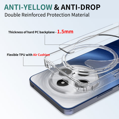 Xiaomi Redmi 14C Cover - Transparent - ONation Crystal Series - Premium Quality Clear Case No Yellowing Back With Smart Shockproof Cushions