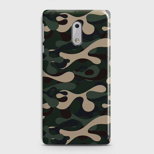 Nokia 6 Cover - Camo Series - Dark Green Design - Matte Finish - Snap On Hard Case with LifeTime Colors Guarantee