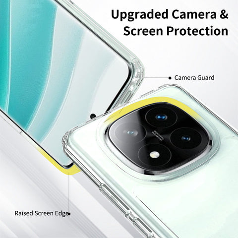 Xiaomi Redmi Note 14 Pro 5G Cover - Transparent - ONation Crystal Series - Premium Quality Clear Case No Yellowing Back With Smart Shockproof Cushions