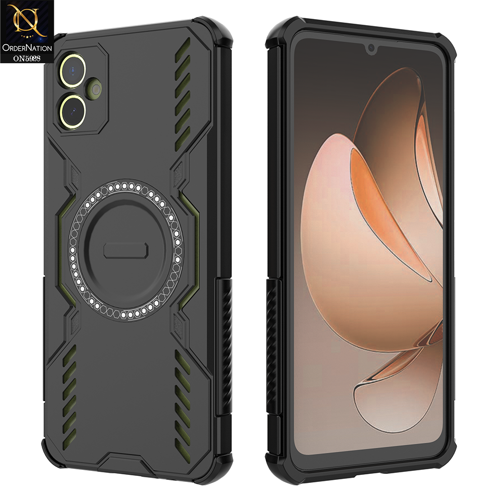 Samsung Galaxy A05 Cover - Black -  New Cooling Non-Slip Shockproof Magsafe Full Coverage Back Cover