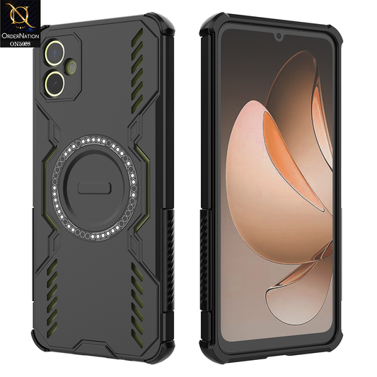Samsung Galaxy A05 Cover - Black -  New Cooling Non-Slip Shockproof Magsafe Full Coverage Back Cover