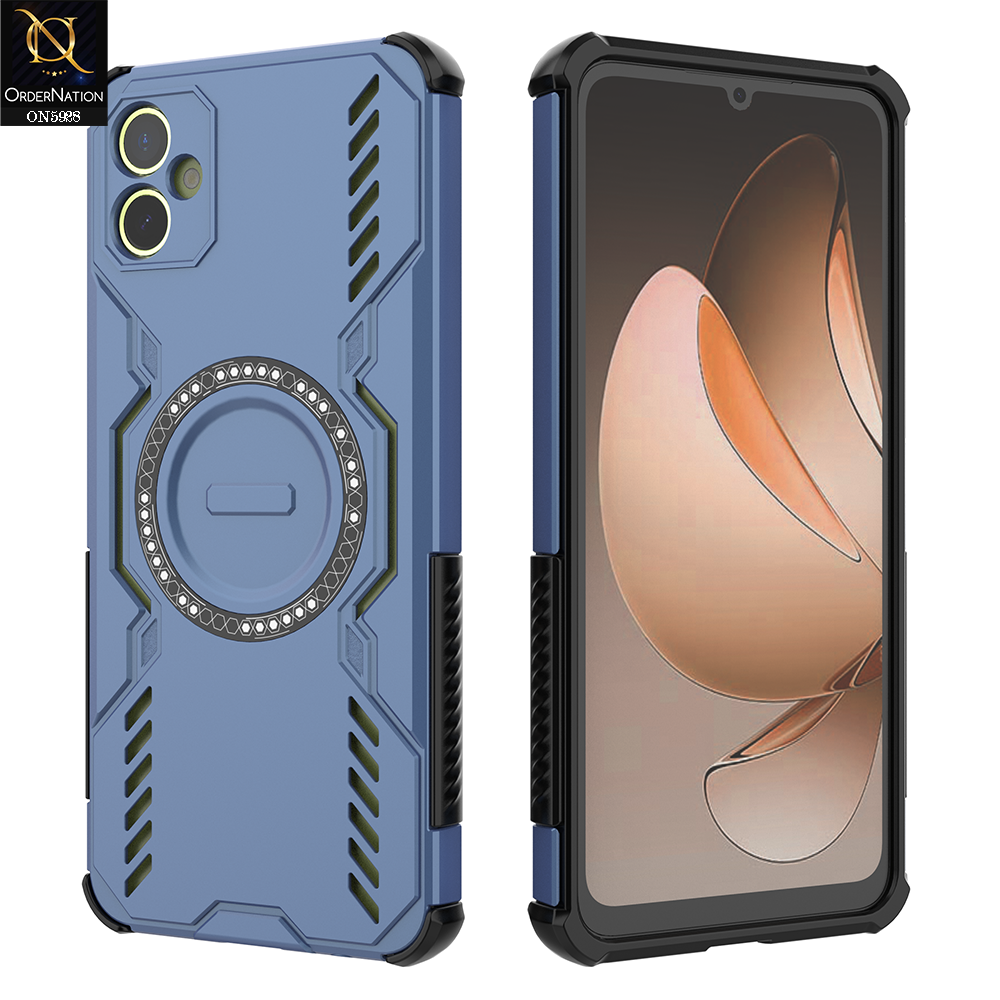 Samsung Galaxy A05 Cover - Blue - New Cooling Non-Slip Shockproof Magsafe Full Coverage Back Cover