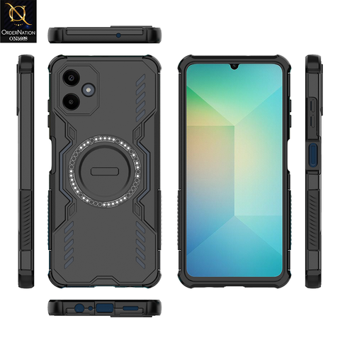 Samsung Galaxy A06 Cover - Black - New Cooling Non-Slip Shockproof Magsafe Full Coverage Back Cover