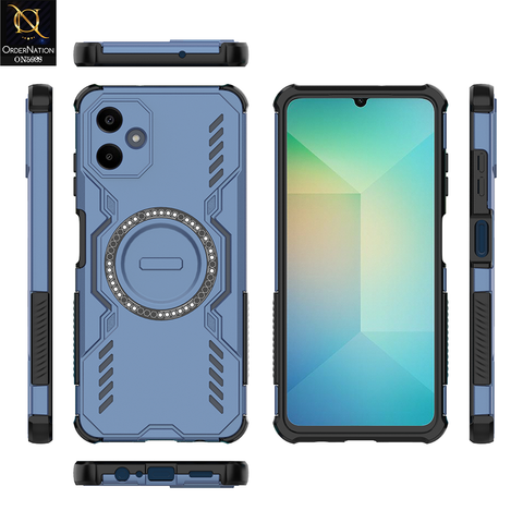 Samsung Galaxy A06 Cover - Blue - New Cooling Non-Slip Shockproof Magsafe Full Coverage Back Cover