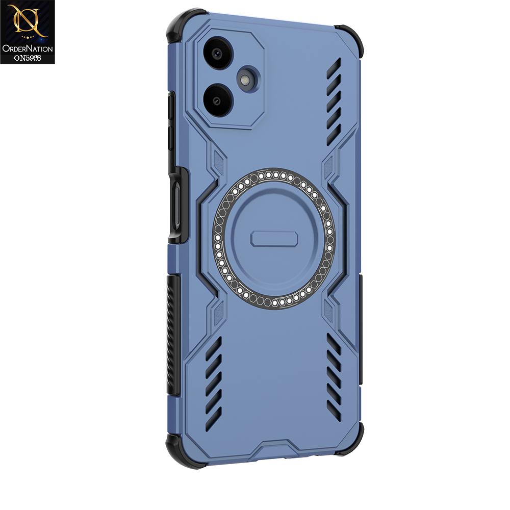 Samsung Galaxy A06 Cover - Blue - New Cooling Non-Slip Shockproof Magsafe Full Coverage Back Cover