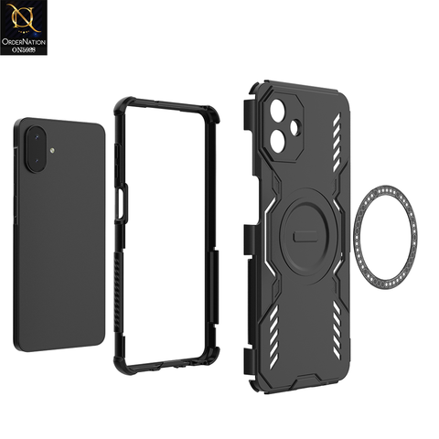 Samsung Galaxy F07 Cover - Blue - New Cooling Non-Slip Shockproof Magsafe Full Coverage Back Cover