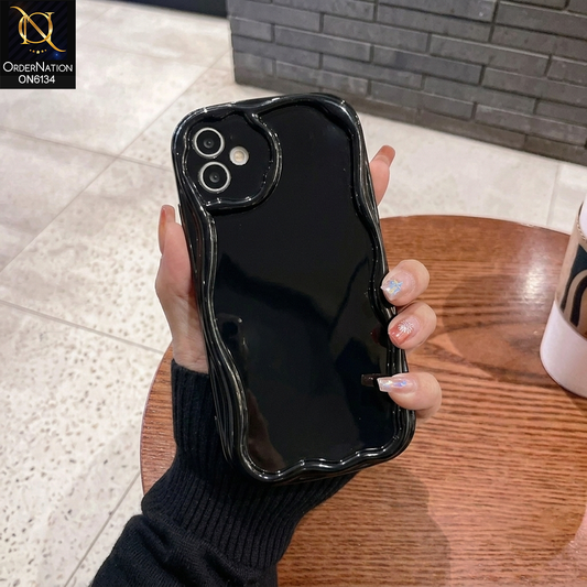 Samsung Galaxy A07 4G Cover - Black - Premium Glossy Wavy Edge Protective Phone Case